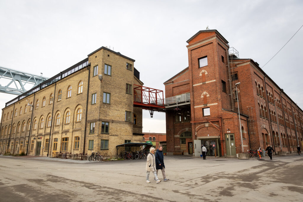 Industriálne budovy v Malmo vo Švédsku
