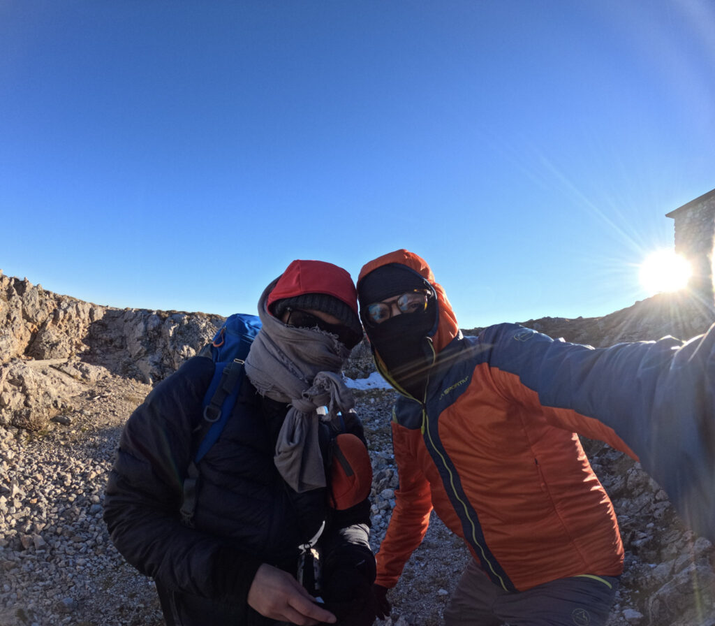 Kúsok pod vrcholom v extrémnom vetre