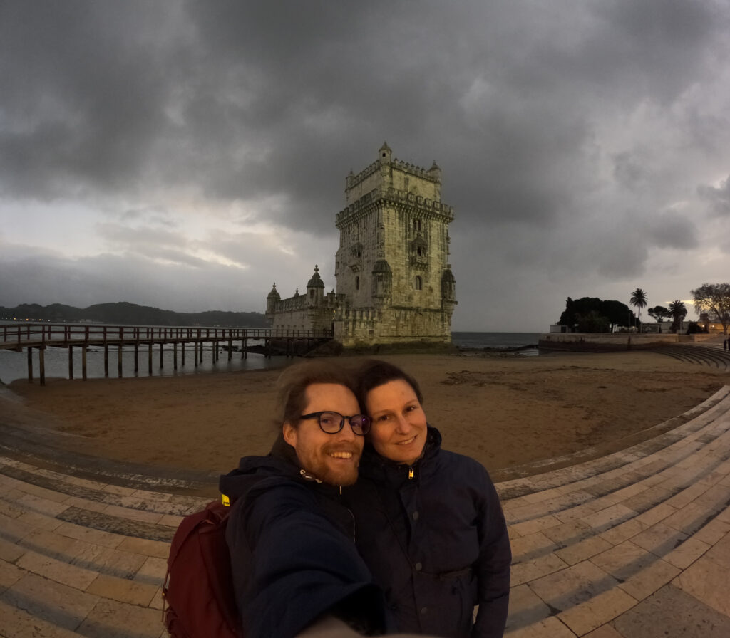Belém Tower a Michal Mjartan a Marcela Mjartan.